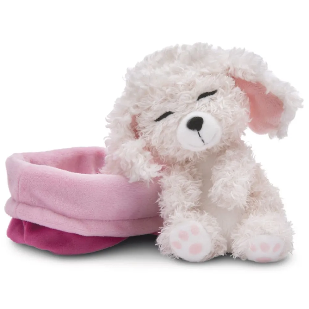 NICI My Nici Pets>Kuscheltier Sleeping Pets Weisser Pudel Im Korbchen